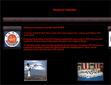 Tablet Screenshot of blackpoolshotokankarateclub.com